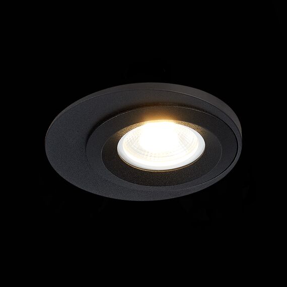 ST LUCE ST216.408.01 Светильник встраиваемый. Черный GU10 1*7W IP20 D100xH23 220V Без ламп, изображение 5