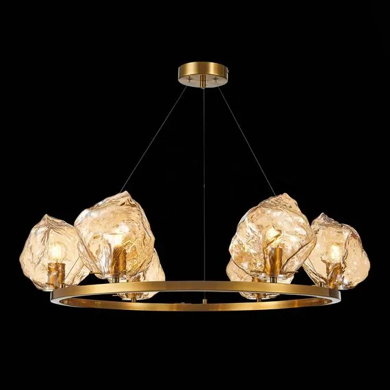 ST LUCE SL1175.303.06 Люстра подвесная ST-Luce Латунь/Янтарный E14 6*40W, изображение 4