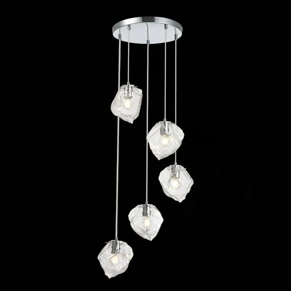 ST LUCE SL1175.103.05 Светильник подвесной ST-Luce Хром/Прозрачный E14 5*40W, изображение 4