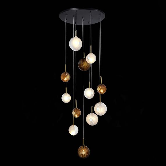 ST LUCE SL1183.543.12 Светильник подвесной ST-Luce Латунь/Черный, Белый G4 12*5W, изображение 4