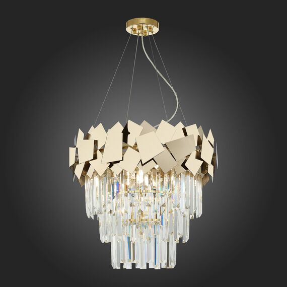 ST LUCE SL1232.203.06 Светильник подвесной ST-Luce Золотистый/Прозрачный, Золотистый E14 6*60W CASERTA, изображение 3