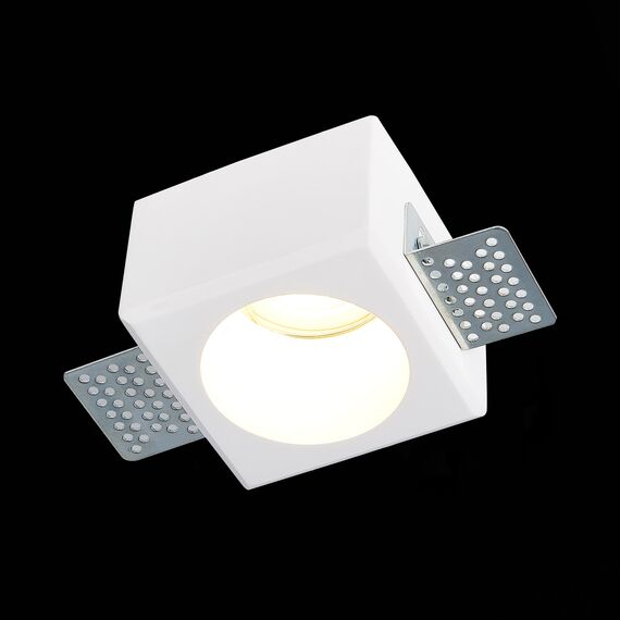 ST LUCE ST252.508.01 Светильник встраиваемый. из гипса Белый GU10 1*50W  IP20 L80xW80xH52 180-240V Без ламп, изображение 5