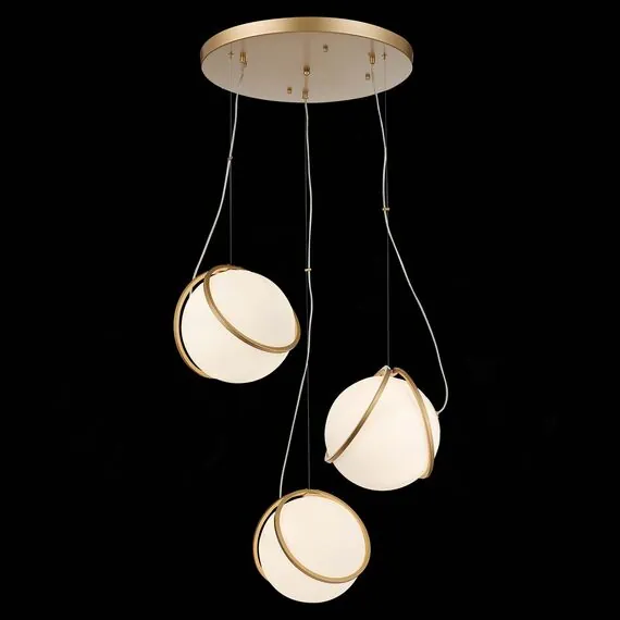 ST LUCE SL1181.353.03 Светильник подвесной ST-Luce Латунь/Латунь, Белый E27 3*40W, изображение 4