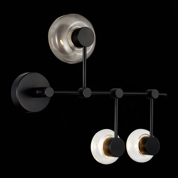 ST LUCE SL6005.401.03 Светильник настенно-потолочный ST-Luce Черный/Дымчатый, Прозрачный LED 3*3W 3000K, изображение 4