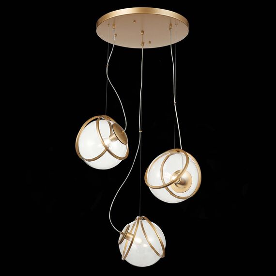 ST LUCE SL1181.313.03 Светильник подвесной ST-Luce Латунь/Латунь, Прозрачный E27 3*40W, изображение 5