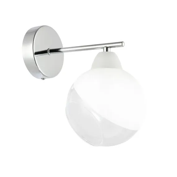 EVOLUCE SLE102701-01 Светильник настенный Хром/Прозрачный, Матовый никель E14 1*40W