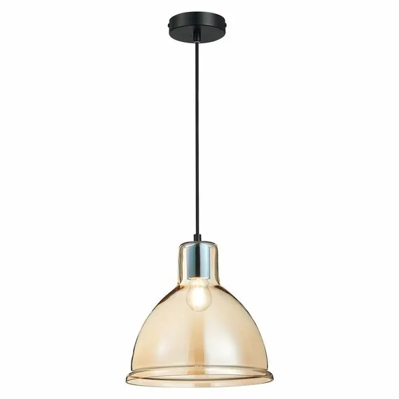 EVOLUCE SLE114723-01 Подвес Черный/Янтарный E27 1*60W