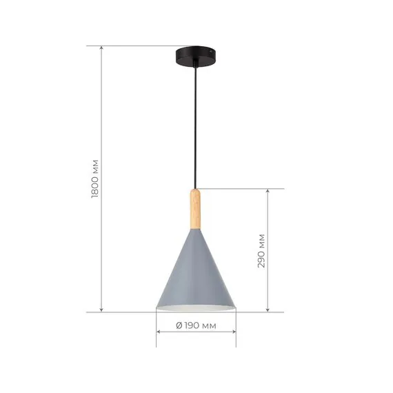 EVOLUCE SLE1255-423-01 Светильник подвесной Черный/Серый E27 1*40W, изображение 4