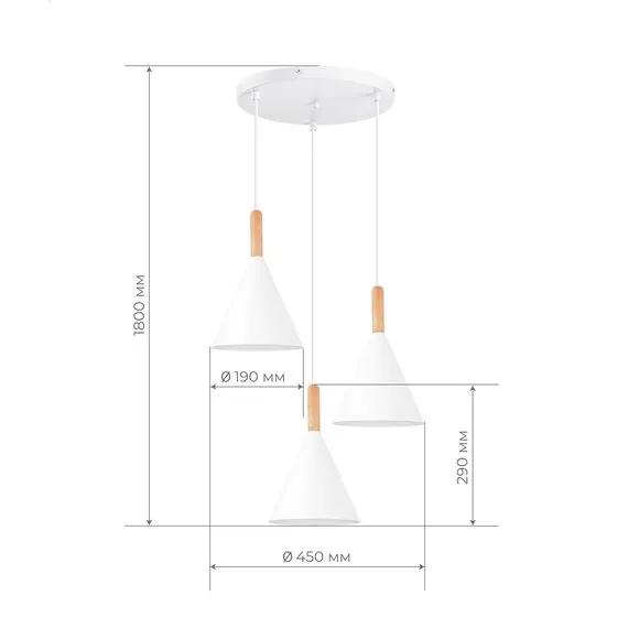 EVOLUCE SLE1255-513-03 Светильник подвесной Белый/Белый E27 3*40W, изображение 7