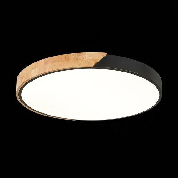 EVOLUCE SLE200942-01 Светильник потолочный Черный, Светлое дерево/Белый LED 1*45W 3000K/4000K/6000K, изображение 4