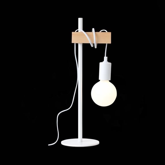 EVOLUCE SL1142.504.01 Прикроватная лампа Белый, Светлое дерево E27 1*60W, изображение 3