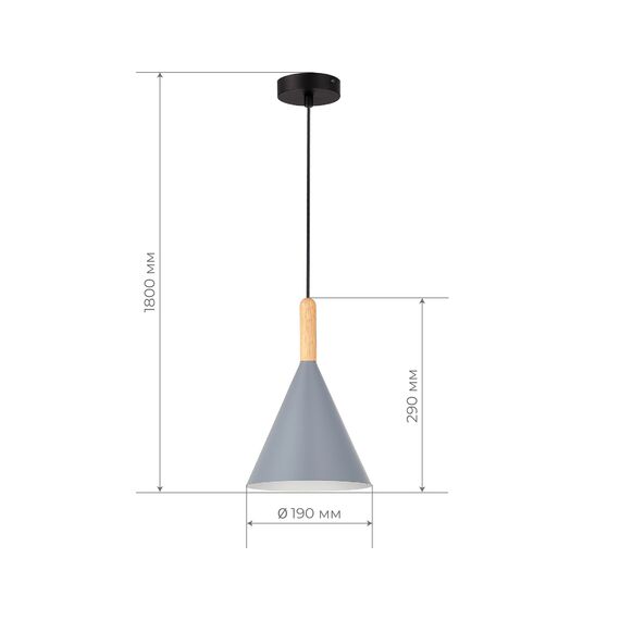 EVOLUCE SLE1255-423-01 Светильник подвесной Черный/Серый E27 1*40W, изображение 3