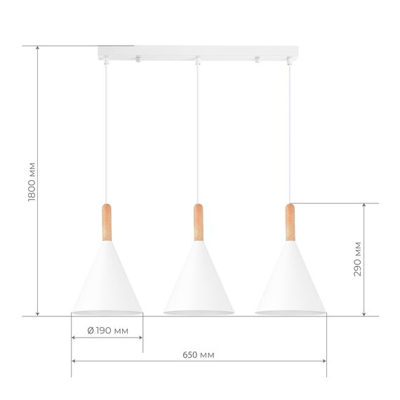 EVOLUCE SLE1255-503-03 Светильник подвесной Белый/Белый E27 3*40W, изображение 7