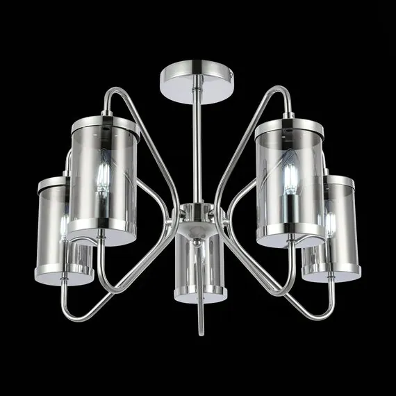 EVOLUCE SLE102302-05 Светильник потолочный Хром/Дымчатый E14 5*40W, изображение 3