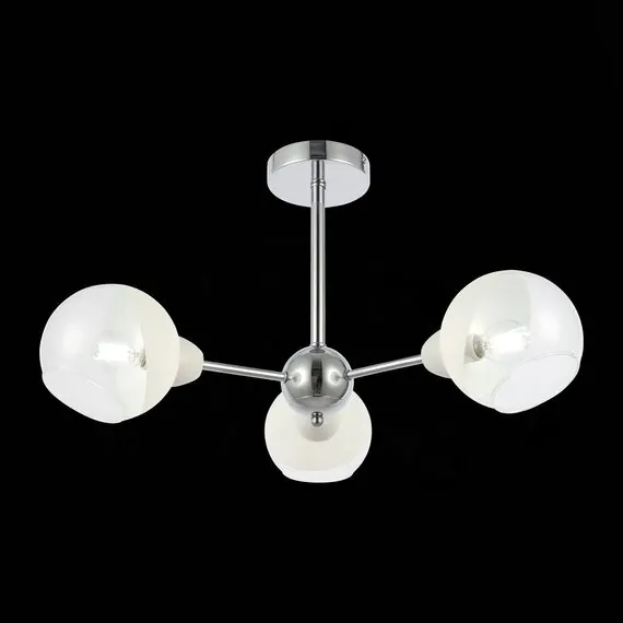 EVOLUCE SLE102702-03 Светильник потолочный Хром/Прозрачный, Матовый никель E14 3*40W, изображение 4
