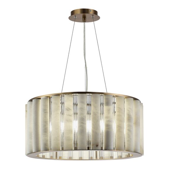 ST LUCE SL1516.303.08 Светильник подвесной ST-Luce Бронза, Прозрачный/Белый алебастр E14 8*40W