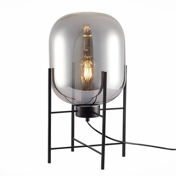 ST LUCE SL1050.704.01 Прикроватная лампа ST-Luce Черный/Дымчатый E27 1*40W