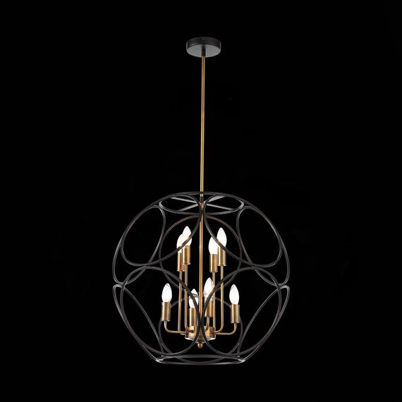 ST LUCE SL1012.423.08 Светильник подвесной ST-Luce Золотистый/Черный E14 8*40W, изображение 5