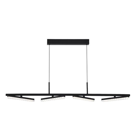 ST LUCE SL1018.403.04 Светильник подвесной ST-Luce черный/прозрачный LED 4*32W 4000K
