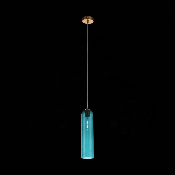 ST LUCE SL1145.383.01 Светильник подвесной ST-Luce Латунь/Голубой E27 1*60W, изображение 5