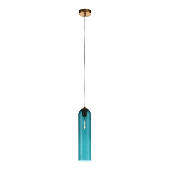 ST LUCE SL1145.383.01 Светильник подвесной ST-Luce Латунь/Голубой E27 1*60W