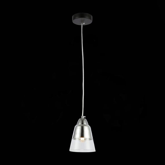 EVOLUCE SLE102903-01 Подвес Черный, Хром/Прозрачный E27 1*40W