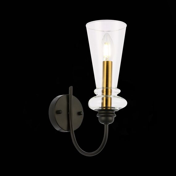 EVOLUCE SLE112401-01 Светильник настенный Черный/Прозрачный E14 1*40W, изображение 3