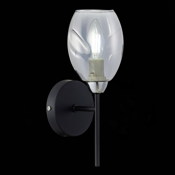 EVOLUCE SLE155511-01 Светильник настенный Черный, Хром/Дымчатый E14 1*40W, изображение 3