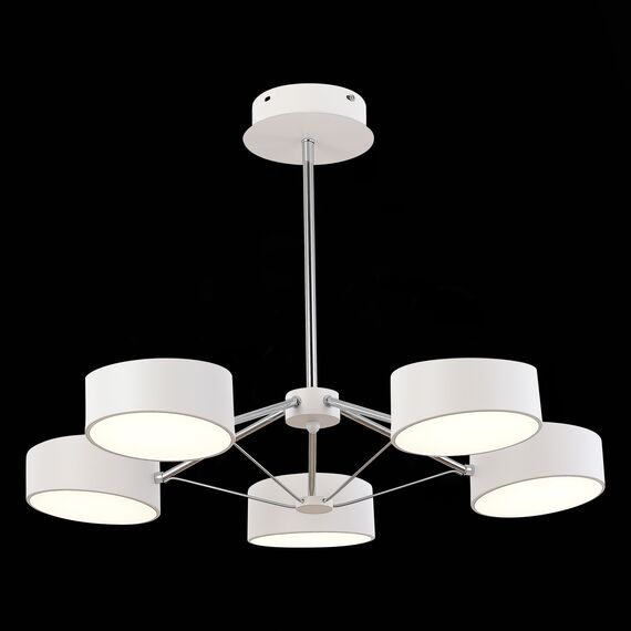 EVOLUCE SLE6005-502-05 Светильник потолочный Белый, Хром/Белый LED 5*10W, изображение 5