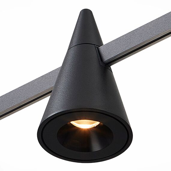 ST LUCE ST813.406.05 Магнитный трековый светильник FARM Черный LED 1*5W 3000K 325Lm Ra90 60 IP20 D70xH115 24
