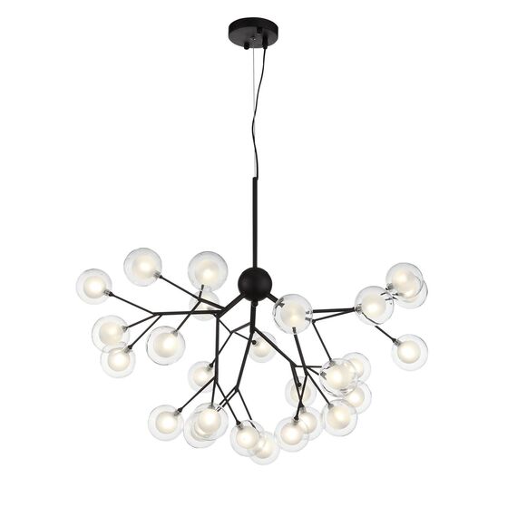 ST LUCE SL376.403.27 Светильник подвесной ST-Luce Черный/Прозрачный, Белый G4 LED 27*2W