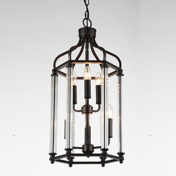 ST LUCE SL239.303.06 Люстра подвесная ST-Luce Черный/Черный, Прозрачный E14 6*40W