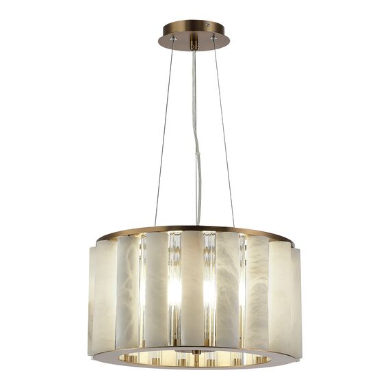 ST LUCE SL1516.303.06 Светильник подвесной ST-Luce Бронза, Прозрачный/Белый алебастр E14 6*40W