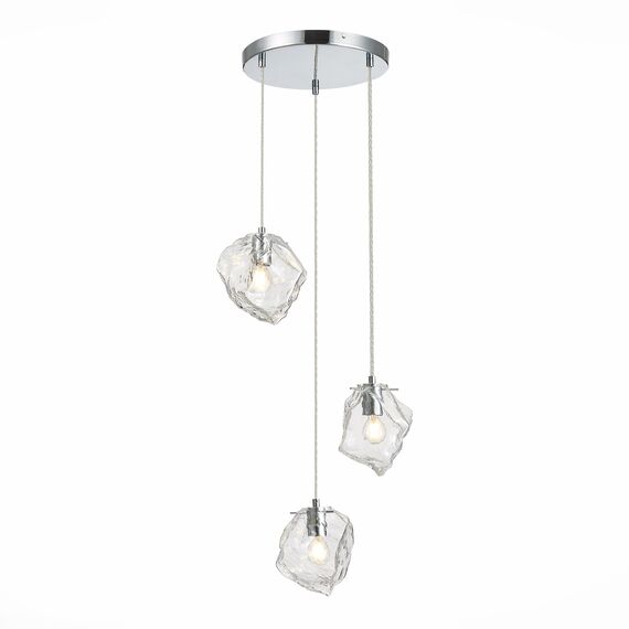 ST LUCE SL1175.103.03 Светильник подвесной ST-Luce Хром/Прозрачный E14 3*40W