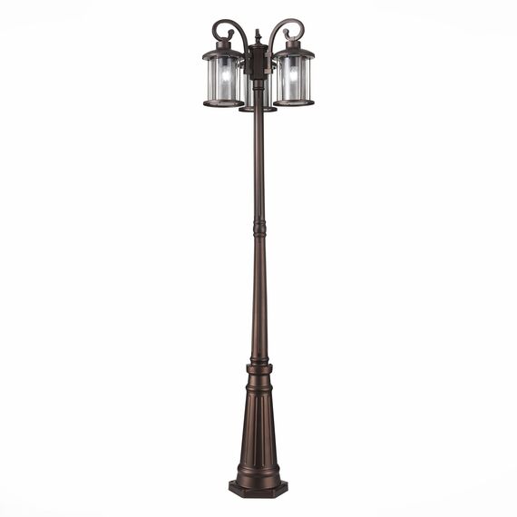 ST LUCE SL080.425.03 Светильник уличный наземный ST-Luce Темный кофе/Прозрачный, Темный кофе E27 3*100W