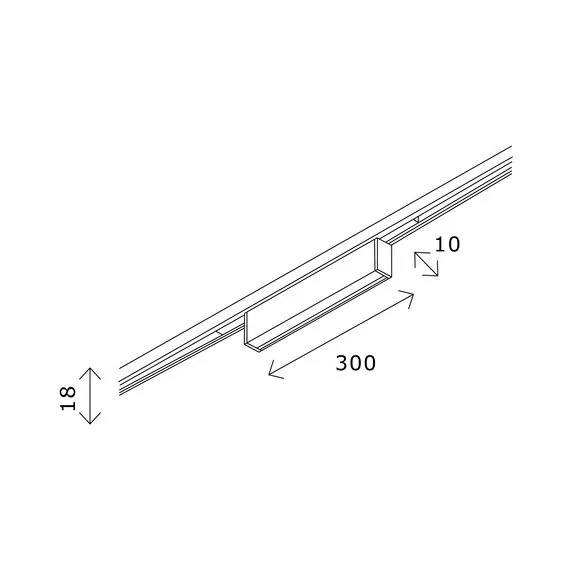 ST LUCE ST665.436.08 Магнитный трековый светильник Черный LED 1*8W 3000K 250Lm Ra>80 100° IP20 L300xW10xH18, изображение 4