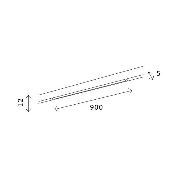 ST LUCE ST667.436.15 Магнитный трековый светильник Черный LED 1*15W 3000K 1 060Lm Ra>80 100 IP20 L900xW5xH12, изображение 3