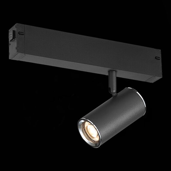 ST LUCE ST504.406.01 Светильник трековый Черный GU10 1*50W  IP20 L104xW54xH111 180-240V Без ламп, изображение 3