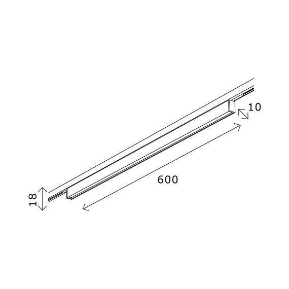 ST LUCE ST665.436.16 Магнитный трековый светильник Черный LED 1*16W 3000K 720Lm Ra>80 36° IP20 L600xW10xH18, изображение 4