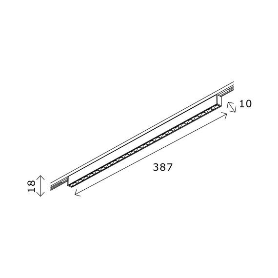 ST LUCE ST666.446.20 Магнитный трековый светильник Черный LED 1*20W 4000K 1 060Lm Ra>90  IP20 L387xW10xH18 2, изображение 4