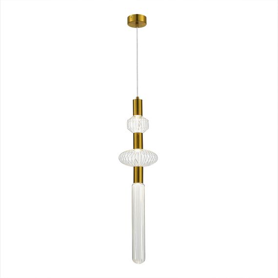 ST LUCE SL6117.203.03 Светильник подвесной ST-Luce Латунь/Золотой, Прозрачный LED 3*3W 3000K