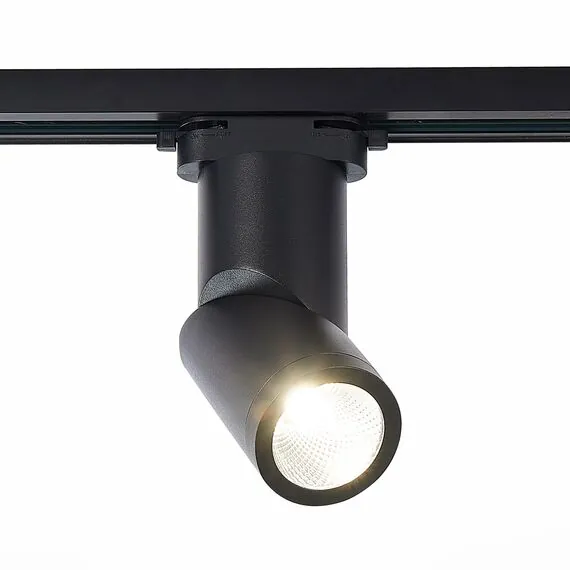 ST LUCE ST650.436.10 Светильник трековый Черный LED 1*10W 3000K 800Lm Ra>90 38° IP20 D60xH190 165-265V