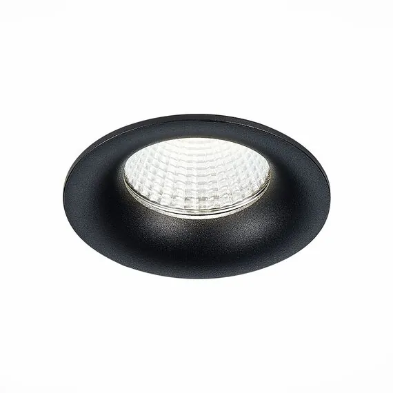 ST LUCE ST703.438.10 Светильник встраиваемый. Черный LED 1*10W 3000K 900Lm Ra>90 38° IP20 D85xH75 170-240V, изображение 2