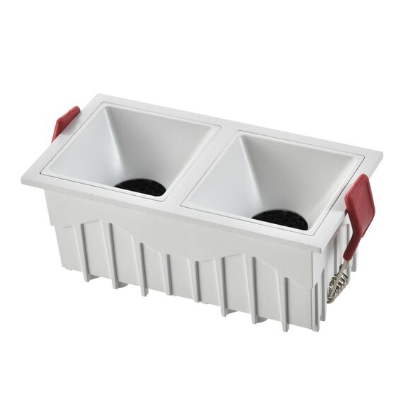 ST LUCE ST757.548.20 Светильник встраиваемый. Белый LED 2*10W 60° IP20 L65xW126xH52 85-265V В комплекте
