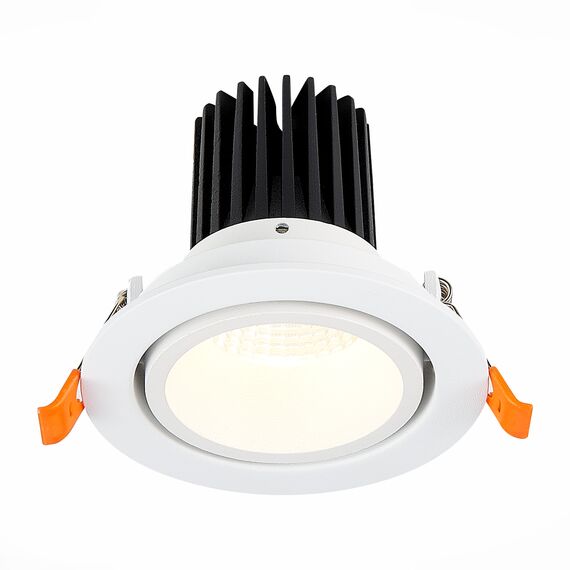 ST LUCE ST705.548.10 Светильник встраиваемый. Белый LED 1*10W 4000K 750Lm Ra>90 38° IP20 D102xH85 170-240V