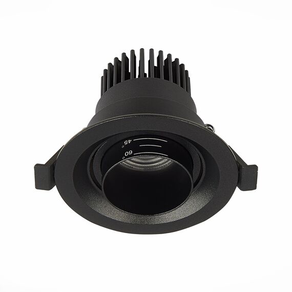 ST LUCE ST701.438.07 Светильник встраиваемый. Zoom Черный LED 1*7W 3000K 560Lm Ra 15°-60° IP20 D90xH65 170-240V, изображение 3