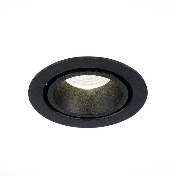 ST LUCE ST705.438.10 Светильник встраиваемый. Черный LED 1*10W 3000K 750Lm Ra>90 38° IP20 D102xH85 170-240V, изображение 2