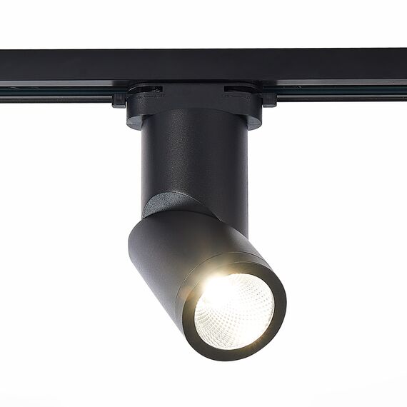 ST LUCE ST650.436.10 Светильник трековый Черный LED 1*10W 3000K 800Lm Ra>90 38° IP20 D60xH190 165-265V