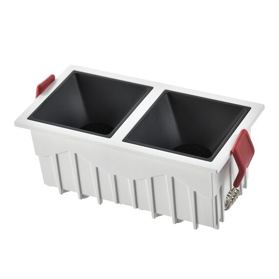 ST LUCE ST757.448.20 Светильник встраиваемый. Белый LED 2*10W 60° IP20 L65xW126xH52 85-265V В комплекте