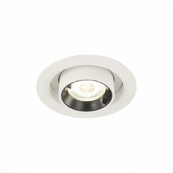 ST LUCE ST702.248.12 Светильник встраиваемый. Белый LED 1*12W 4000K 900Lm Ra80 24° IP20 D90xH92 180-240V